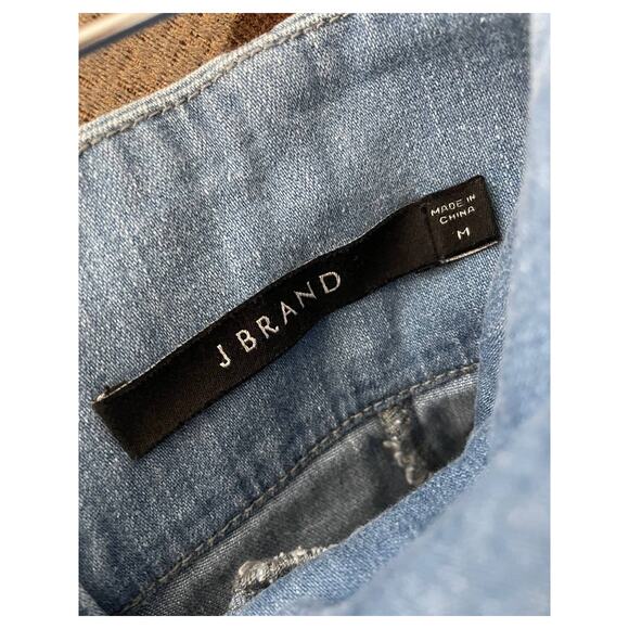 J Brand Tranquil Pleat Belted Short Denim Mini Skirt Medium - Picture 6 of 9